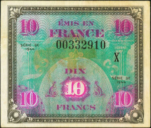 10 francs Drapeau type 1944