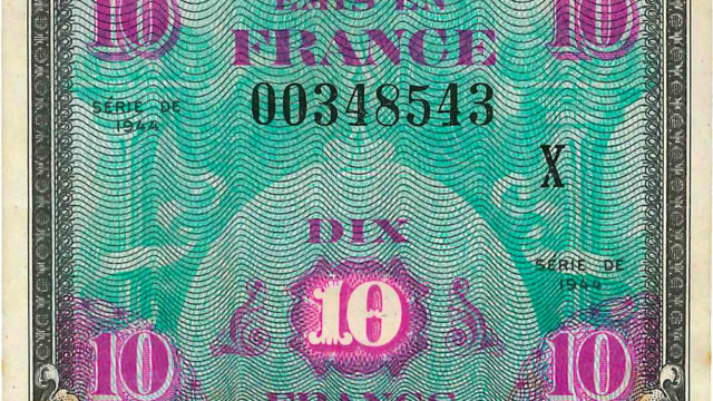 10 francs Drapeau type 1944