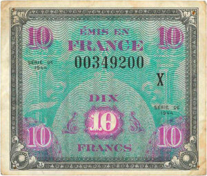 10 francs Drapeau type 1944