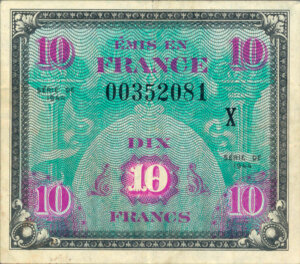 10 francs Drapeau type 1944