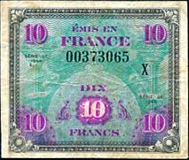 10 francs Drapeau type 1944