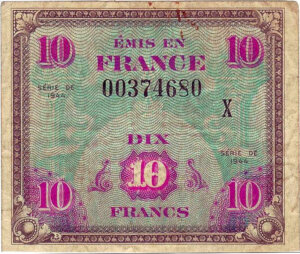 10 francs Drapeau type 1944