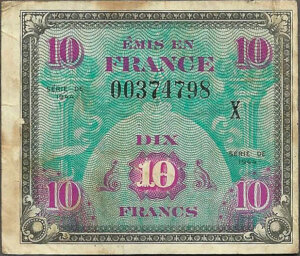 10 francs Drapeau type 1944