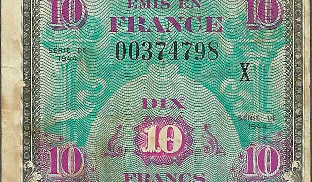 10 francs Drapeau type 1944