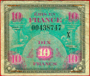 10 francs Drapeau type 1944