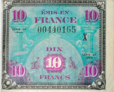 10 francs Drapeau type 1944