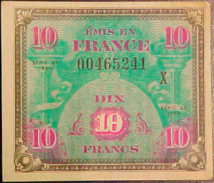 10 francs Drapeau type 1944