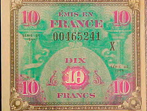 10 francs Drapeau type 1944