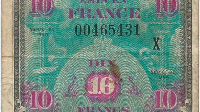 10 francs Drapeau type 1944