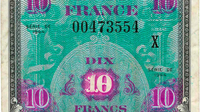 10 francs Drapeau type 1944