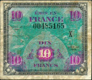 10 francs Drapeau type 1944