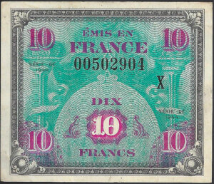 10 francs Drapeau type 1944