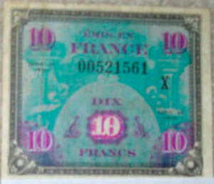 10 francs Drapeau type 1944