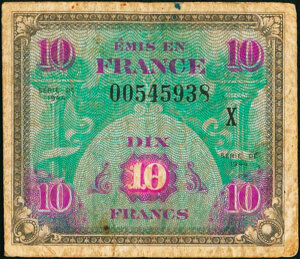 10 francs Drapeau type 1944