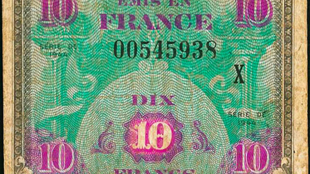 10 francs Drapeau type 1944