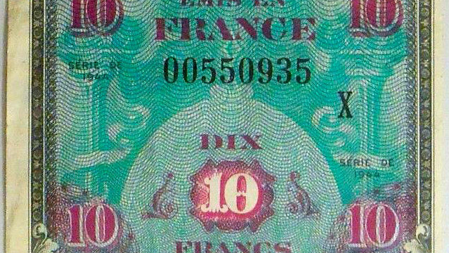 10 francs Drapeau type 1944