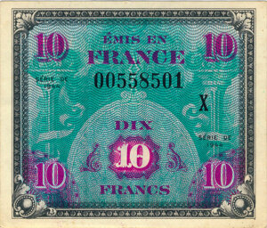 10 francs Drapeau type 1944