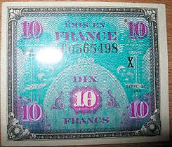 10 francs Drapeau type 1944