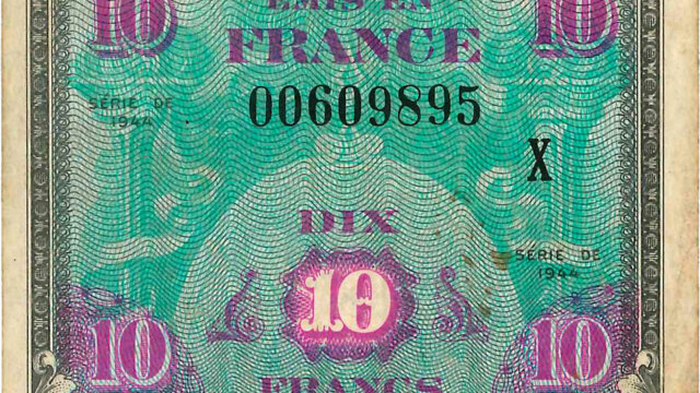 10 francs Drapeau type 1944