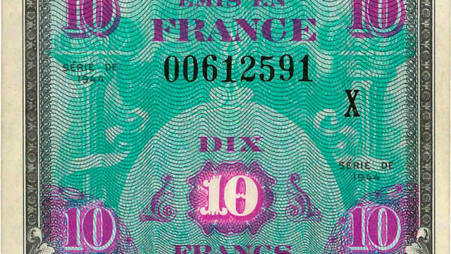 10 francs Drapeau type 1944