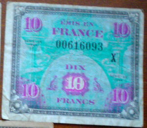 10 francs Drapeau type 1944