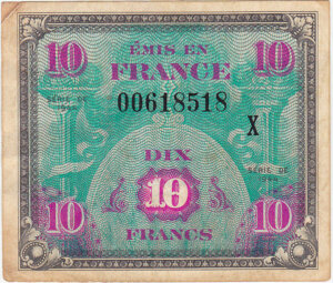 10 francs Drapeau type 1944