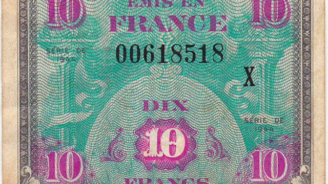 10 francs Drapeau type 1944