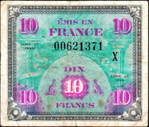 10 francs Drapeau type 1944