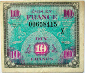 10 francs Drapeau type 1944