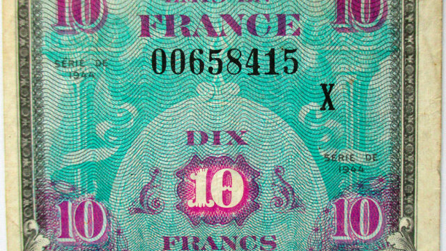 10 francs Drapeau type 1944