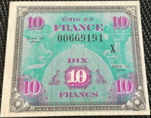 10 francs Drapeau type 1944