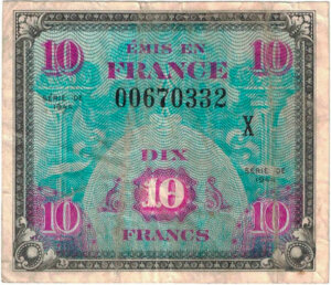 10 francs Drapeau type 1944