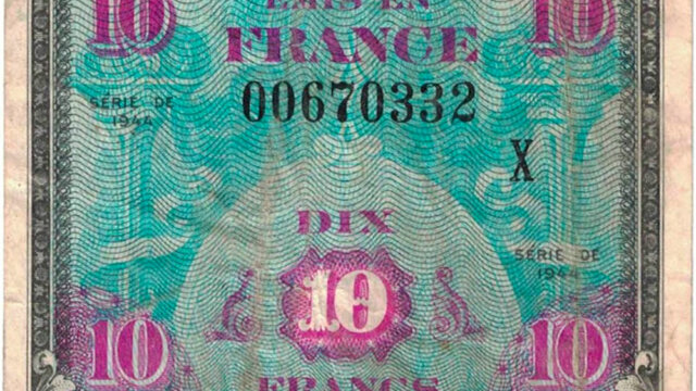 10 francs Drapeau type 1944