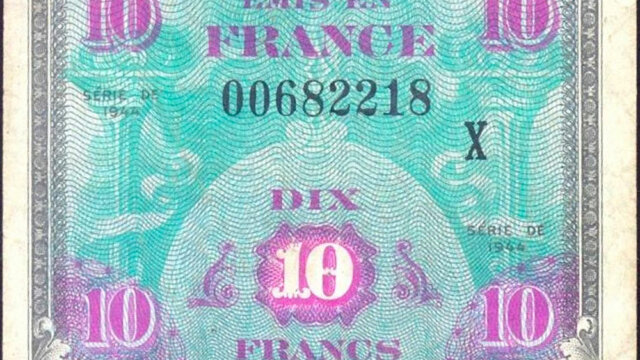 10 francs Drapeau type 1944