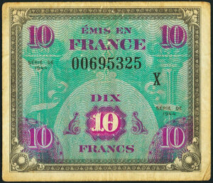 10 francs Drapeau type 1944