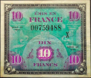 10 francs Drapeau type 1944