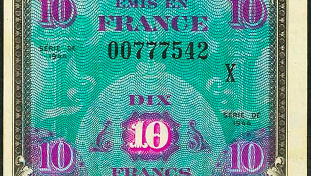 10 francs Drapeau type 1944