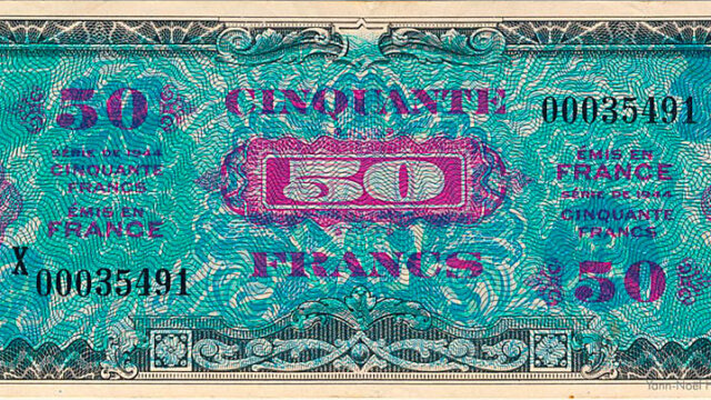 50 francs Drapeau type 1944