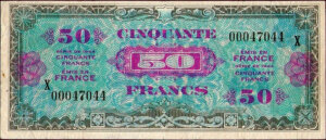 50 francs Drapeau type 1944