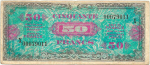 50 francs Drapeau type 1944