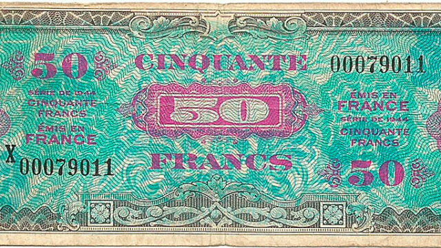 50 francs Drapeau type 1944