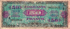 50 francs Drapeau type 1944