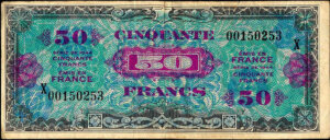 50 francs Drapeau type 1944