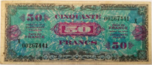 50 francs Drapeau type 1944