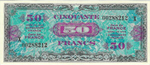 50 francs Drapeau type 1944