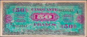 50 francs Drapeau type 1944