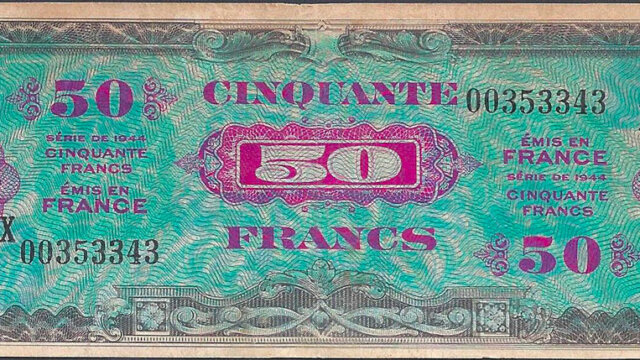 50 francs Drapeau type 1944