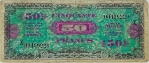 50 francs Drapeau type 1944