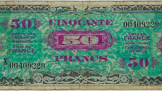 50 francs Drapeau type 1944