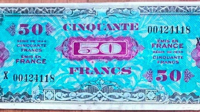 50 francs Drapeau type 1944